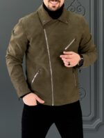 کت چرم 5898 AKOMOD عسلی