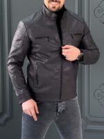 کت چرم 6201 طوسی - Image 2