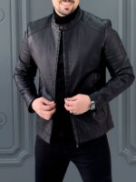 کت چرم 6501 مشکی - Image 5