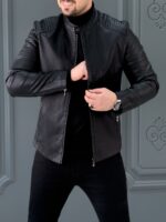 کت چرم 6501 مشکی