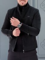 کت چرم 120505 مشکی - Image 2