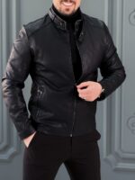 کت چرم 6328 مشکی