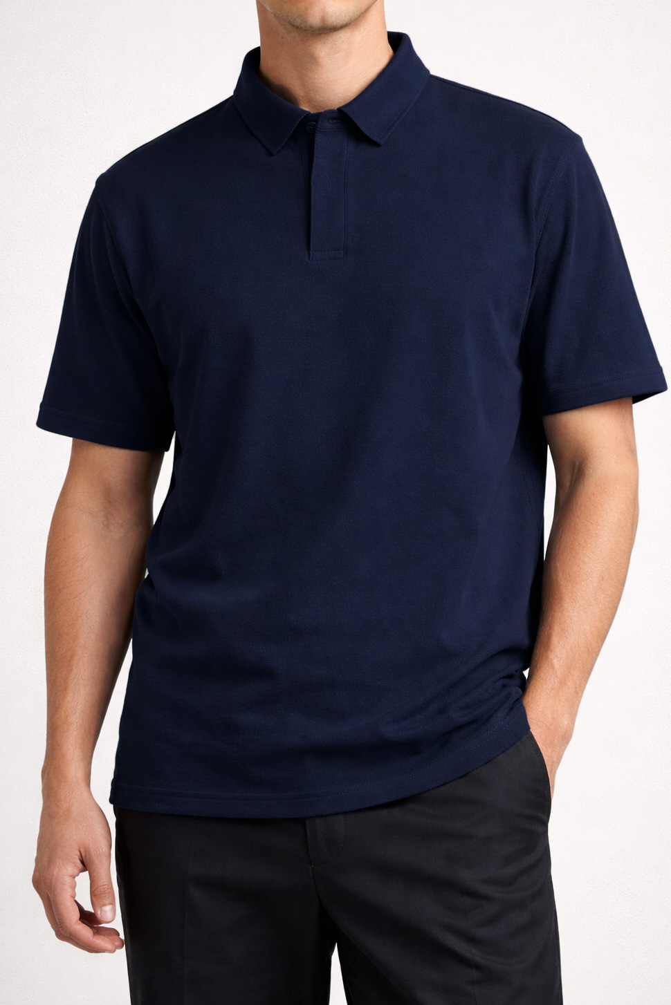 ..6 پولوشرت 190102 PULL&BEAR سرمه ای - Image 1