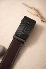 کمربند 200550 چرم قهوه‌ای - Image 3