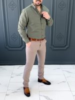 پیراهن 270608 زیتونی - Image 2