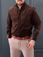 پیراهن 030804 مخمل شکلاتی - Image 3