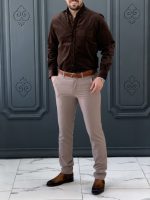 پیراهن 030804 مخمل شکلاتی - Image 4