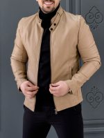 کت چرم 6528 کرم - Image 3